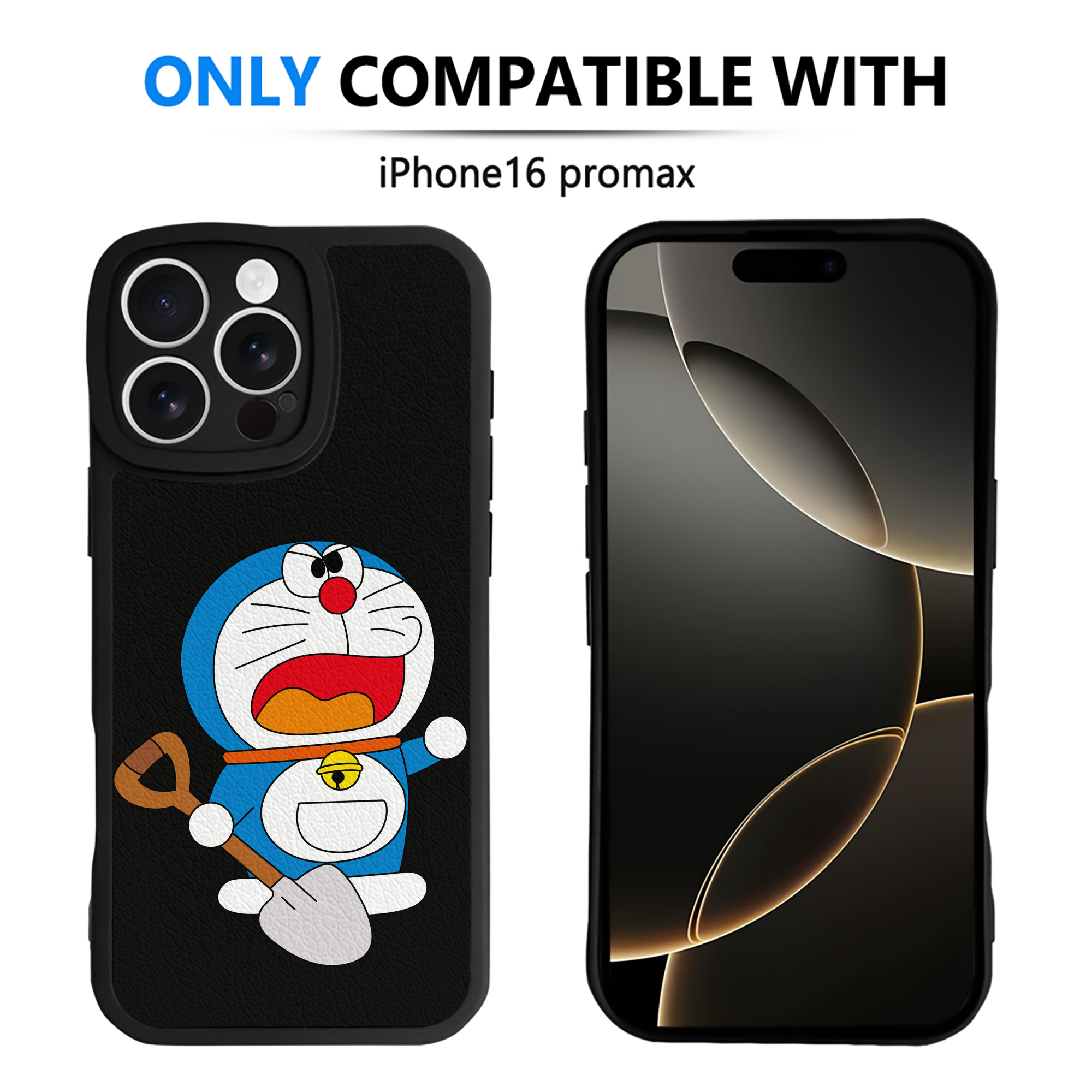 （画像用） ドラえもん Doraemon 【iPhone 16シリーズ対応】シリコンスマホケース（レザー調） 材質：シリコン